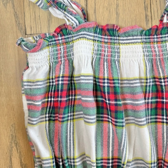 Aerie Women’s Plaid Red and Green Flannel Ruffled Pajama Romper Size Small - Picture 7 of 14